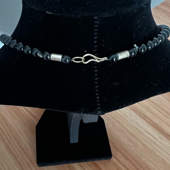 Vintage Boho Eclectic Beaded Heart Necklace with Crystals - Picture 9 of 11